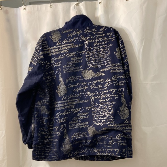 Abvien Vintage Navy and Silver Bomber Style Jacket - Picture 3 of 7